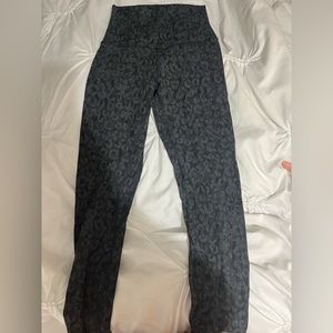 lululemon align leggings black leopard print